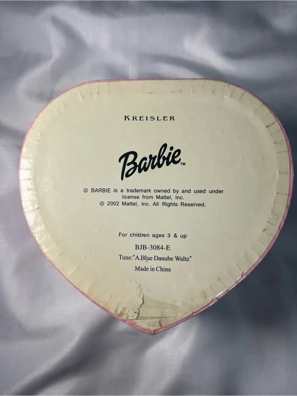 Vintage 2002 Barbie Music Jewelry Box Heart Shaped Pink‎ Tested Works